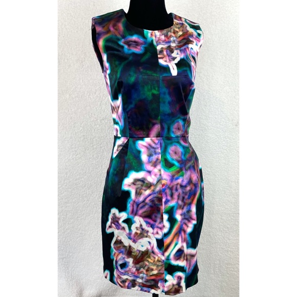 MILLY • Abstract Printed Sleeveless Mini Dress, 4 - Picture 6 of 14